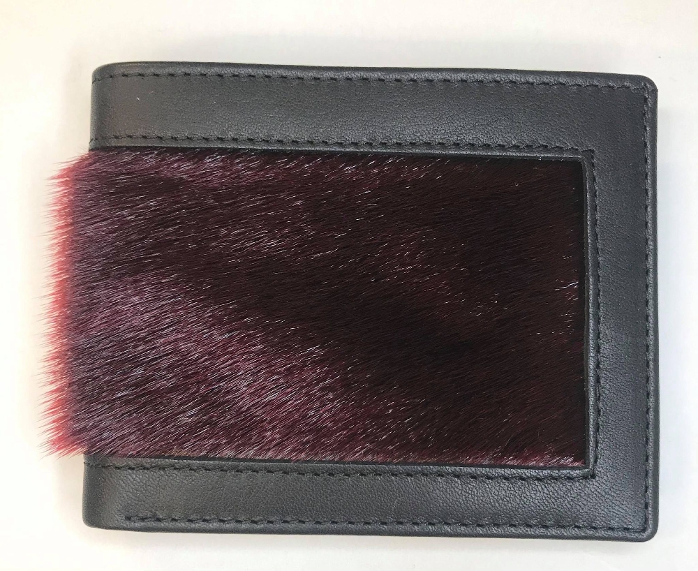 Aningaasivik Seal Skin Purse, Wine Red - Image 5