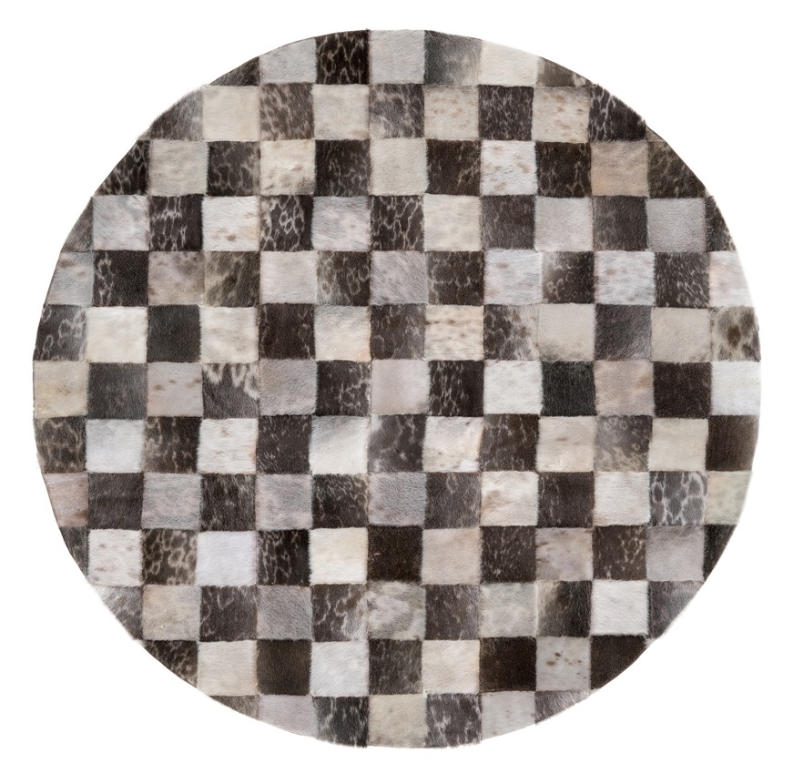 Round Patchwork Rug 140x140 cm.